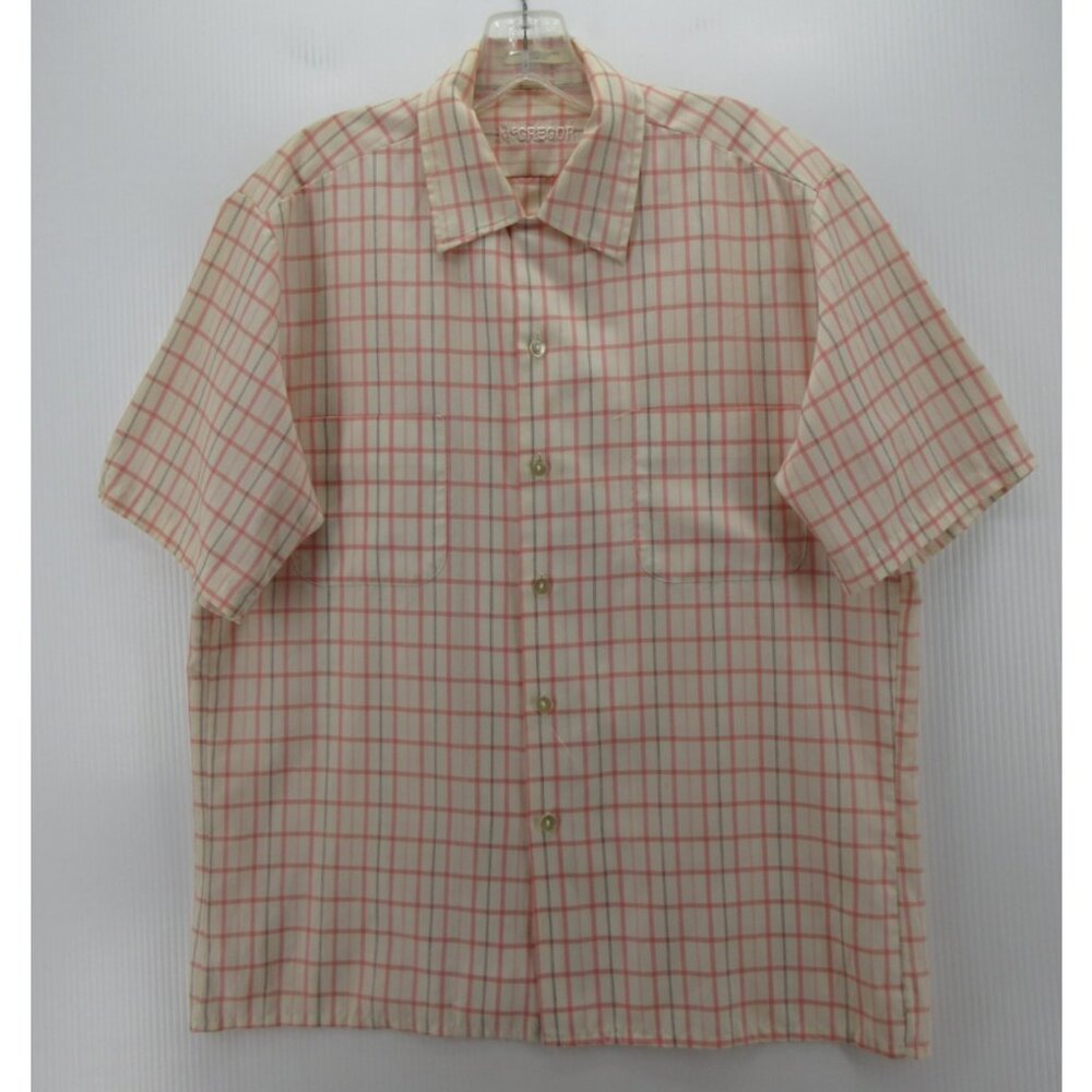 VINTAGE McGregor Shirt Medium Loop Collar Plaid 60s 70s Resort Camp *